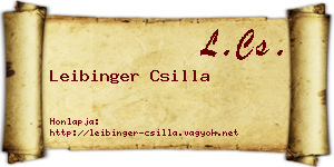 Leibinger Csilla névjegykártya